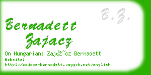 bernadett zajacz business card